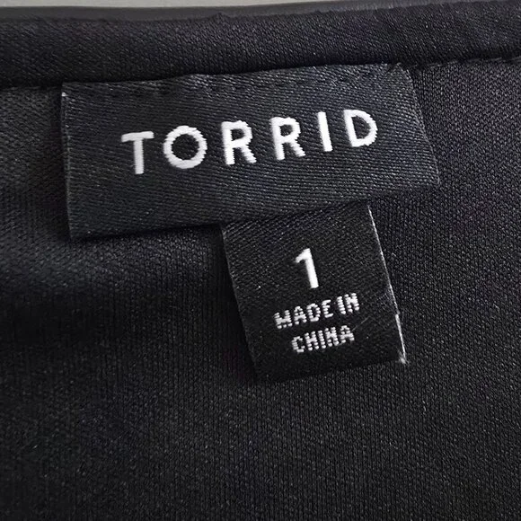 Torrid Peplum Faux Leather Tank Top - Deep Black - Picture 4 of 9